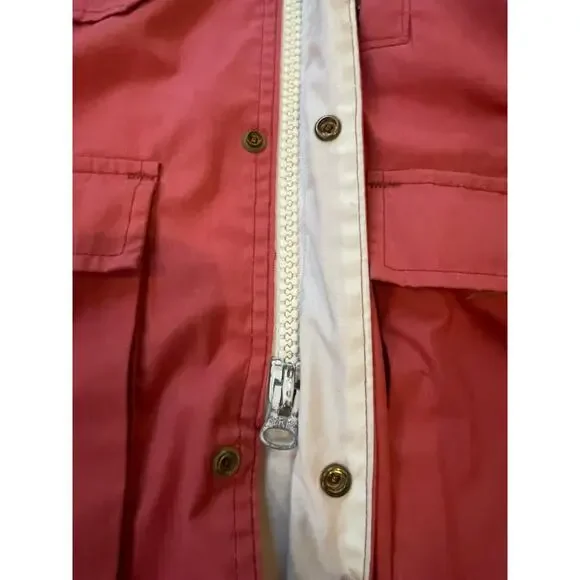 Vintage Woolrich Hooded Anorak: Red Lined Parka, Women's 1980's 1990's, pockets
